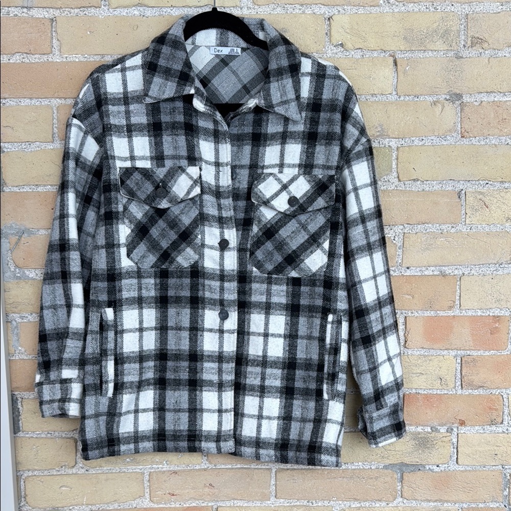 Dex Black and White Plaid Jacket